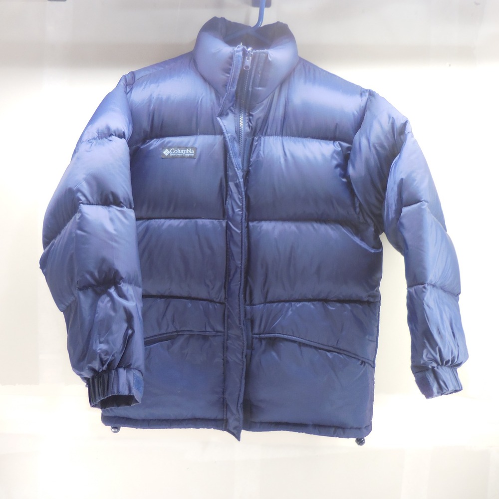 Columbia Sportswear Womens S Blue Down Puffer Jacket Full Zip Winter Coat F7